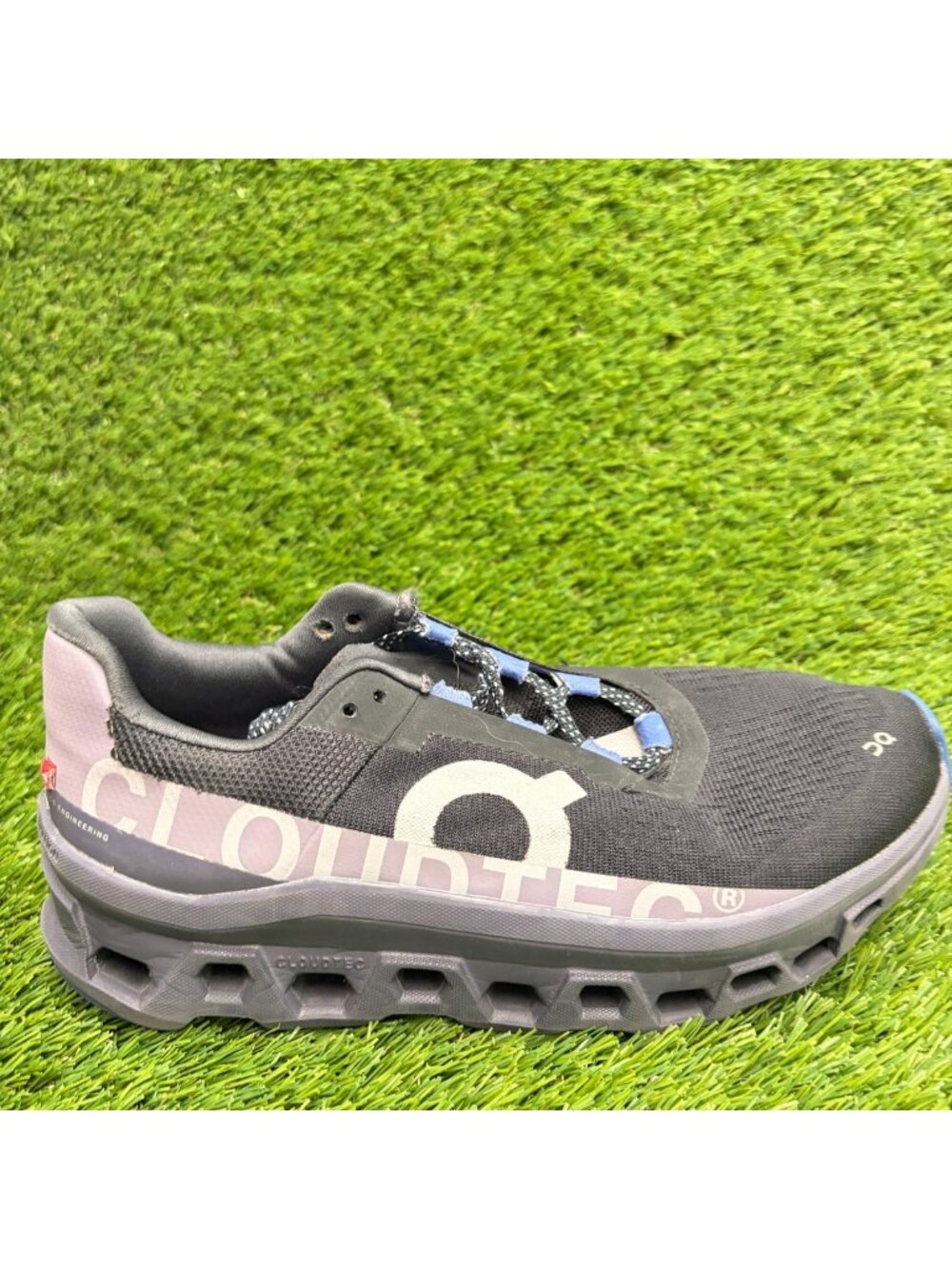 On Cloudmonster Womens Size 9 Black Gray Athletic Running Walking Shoes Sneakers